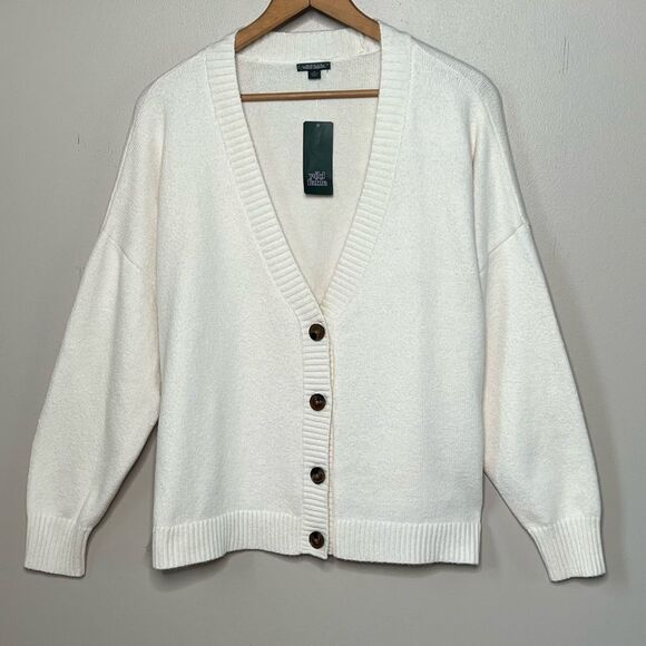 Wild Fable NWT Cotton Blend Ivory Cream Button Front Soft Cardigan Sweater 2X - Picture 1 of 13